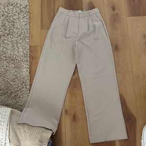 Abercrombie & Fitch Sloane Wide Leg Pant Light Taupe 29L